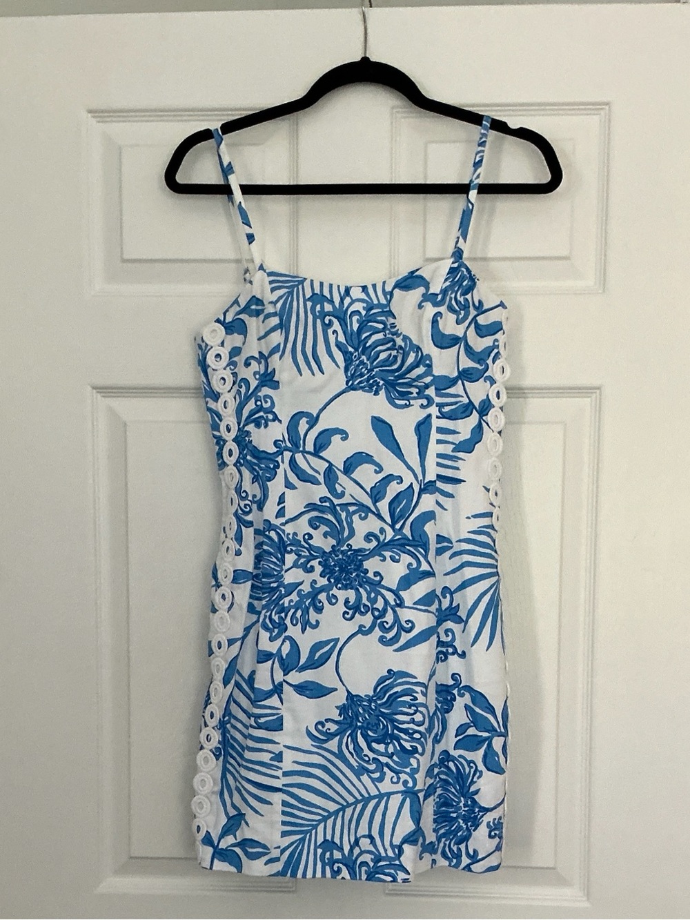Lilly Pulitzer Blue and White Floral Mini Dress
